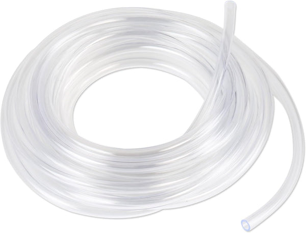 16 Feet - 3/16" ID x 1/4" OD Clear Vinyl Tubing, Translucent Plastic PVC Hose Pipe for Water Air Pump