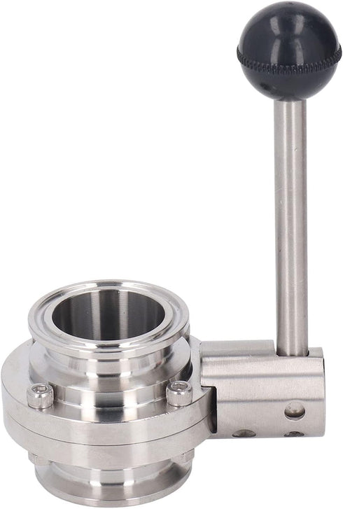 Thonlai 304 (45mm 1.8in Sanitary Butterfly Valve Clamp Valve Stainless Steel with Quick Clamping Collar