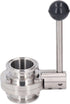 Thonlai 304 (45mm 1.8in Sanitary Butterfly Valve Clamp Valve Stainless Steel with Quick Clamping Collar