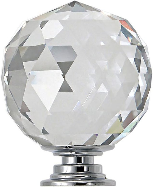 Xshelley 10Pcs 40mm Diamond Cut Clear Crystal Glass Kitchen Drawer Door Knob Cupboard Pull Handle Hardware for Bedroom