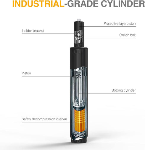 Heavy-Duty Office Chair Cylinder Replacement, Fits Most Chairs, Class 4 Hydraulic Pneumatic Piston, Universal Size
