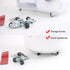 Mini Caster Wheels 0.5 Inch Low Profile Rubber Tiny Swivel Casters for Small Appliances, 8 Pack
