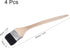 uxcell Bent Radiator Paint Brush: 17" Length, 3" Width Bristle with Long Wood Handle, 4Pcs