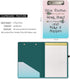 Hongri Mini Clipboard Folio, Standard A5 Size 6" x 9", Refillable Lined Notepad, Interior Storage Pocket, Cute Custom