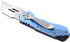 Amazon Basics Folding Utility Knife - Lightweight Aluminum Body with Holster, Light Blue