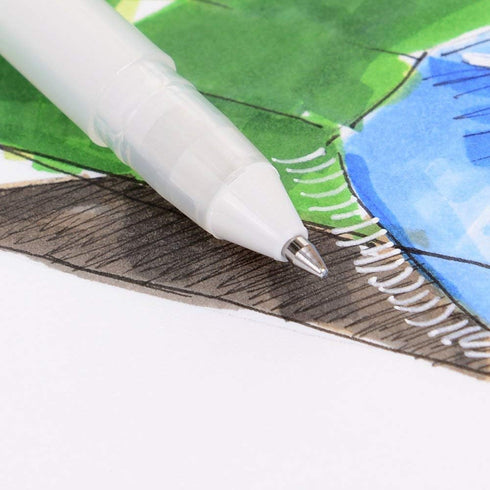 SAKURA GEL PEN GELLY ROLL THIN 0.5MM - WHITE - PROFESSIONAL USE