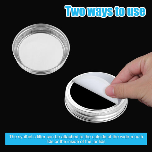 50pcs Synthetic Filter Paper Stickers, 84mm Diameter Adhesive Filter Discs for Mushroom Cultivation, 0.3 µm