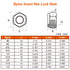 MewuDecor #8-32 304 18-8, 50 Nylon Insert Hex Lock Nuts Locknuts, Stainless Steel Black Oxide, PCS