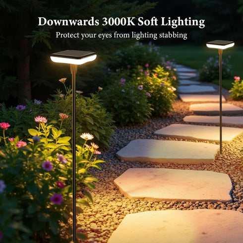 ifofo 4 Pack 30" Ip65 12H Solar Garden Lights Outdoor Tall Solar Pathway Lights Waterproof for Outside Up to Bright