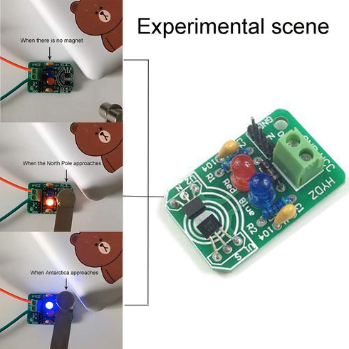 DC 4.5-24V Hall Magnetic Induction Module Electronics Module Parts Magnetic Induction Sensor South and North Pole Detection Resolver for Home, Office and Industrial Electrical