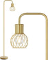Brass Gold Standing Floor Lamp for Living Room - Modern Industrial Design