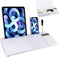 Small Glass Desktop Whiteboard Dry Erase Board with Calculator, Desktop White Board Storage Memo Notepad, Computer
