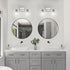 Unicozin 2 Light Bathroom Light Fixtures, Modern Vanity Lights Over Mirror, Brushed Nickel Wall Lamp with Clear Glass