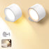 Wall Mounted Lamp LED Wall Lights with Rechargeable Battery Operated, 3 Color