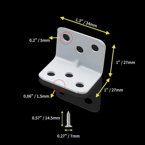 Jiozermi 12 1"x1"x1.3" 90 6 Pcs Corner Brace, L Shape Shelf Bracket , Degree Right Angle Shelf Supports, Decorative