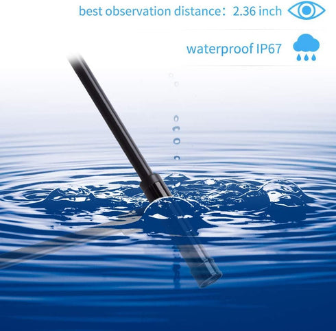 Ihong Endoscope, Android OTG 1.5M Waterproof Snake HD Video Borescope with USB Type-C, 6 LED Lights Security Cable