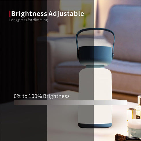 Dimmer, LED Outdoor Portable Cordless Table Lamp with Handle, Rechargeable Battery, Stepless Waterproof Hanging LED