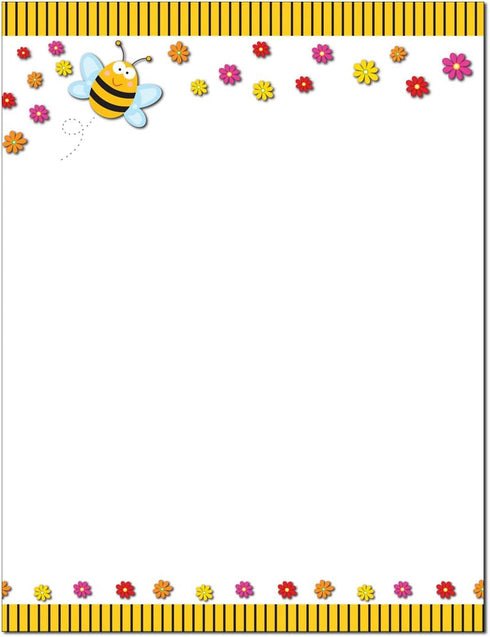 Bumble Bee Stationery - 8.5 x 11-60 Letterhead Sheets, Bee Letterhead (Bee)