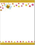Bumble Bee Stationery - 8.5 x 11-60 Letterhead Sheets, Bee Letterhead (Bee)