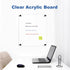 Clear Acrylic Dry Erase Board, 12" X 14" Black Non-Magnetic Frameless White Board for Wall, 2 Markers