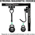 MIKEDE 40LBS Black Magnetic Hooks, Heavy Duty Swivel Swing Hooks for Fridge, Kitchen, Cruise Cabins - 28 Pack