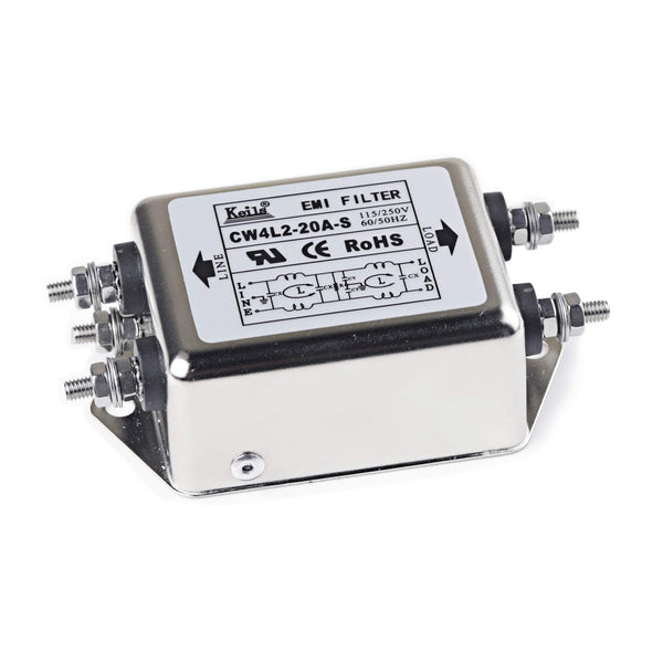 Noise Suppressor Power EMI Filter Terminal Single-Phase Line-Conditioner JREle AC 115/250V 20A