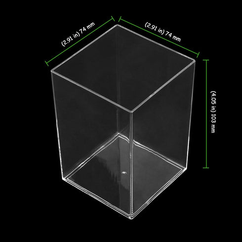 TAICHEUT 21 Pack Clear Square Acrylic Pen Holder, Square Makeup Brush Holder, Desktop Pencil Cup for Toothbrush, Straw