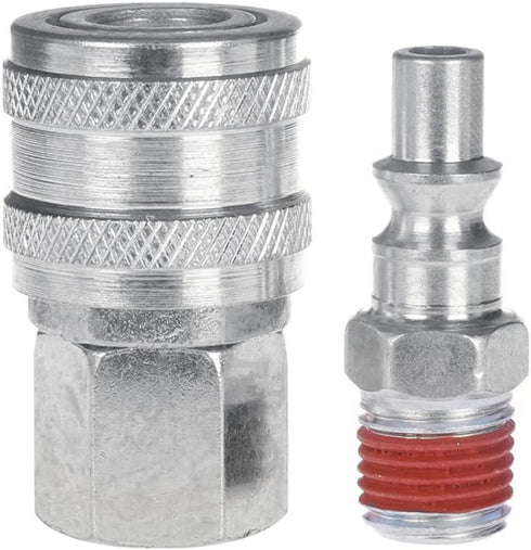 WYNNsky Air Coupler and Plug Kit, 1-pc 1/4'' FNPT ARO Style Coupler & 1-pc 1/4'' MNPT ARO Style Air Plug