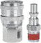 WYNNsky Air Coupler and Plug Kit, 1-pc 1/4'' FNPT ARO Style Coupler & 1-pc 1/4'' MNPT ARO Style Air Plug