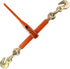 VULCAN Load Binder with 2 Grab Hooks - Ratchet Style, 7100 Pound Safe Working Load, Works with 5/16 Inch or 3/8 Inch