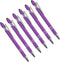 YOKIVE 6 Pcs 2 in 1 Ballpoint Pen with Stylus Tip, Black Ink Metal 1.0mm Medium Point, Great for Touch Screens (Purple)