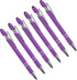 YOKIVE 6 Pcs 2 in 1 Ballpoint Pen with Stylus Tip, Black Ink Metal 1.0mm Medium Point, Great for Touch Screens (Purple)