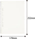 KOKUYO D Shaped Soft Ring Notebook - 6mm Ruled, 37 Lines, 80 Sheets, B5, Transparent, Japan Import