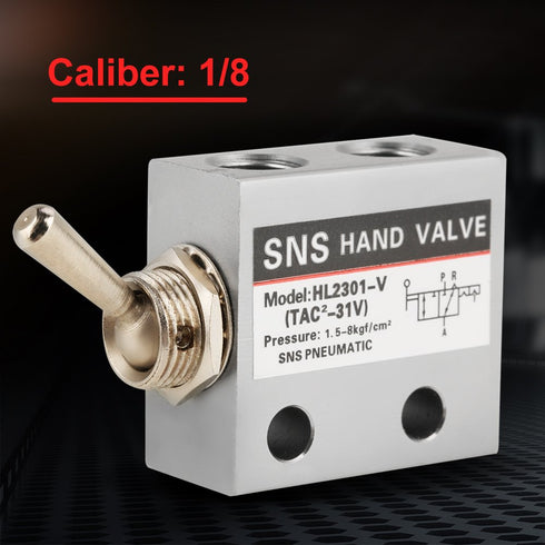 HL2301 3 Position 2 Port Mechanical Toggle Switch Pneumatic Valve