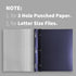 Binditek 30 Pack Clear Front Report Covers with 3 Prongs, Heavy Duty Plastic Report Folder with Navy Back Covers for
