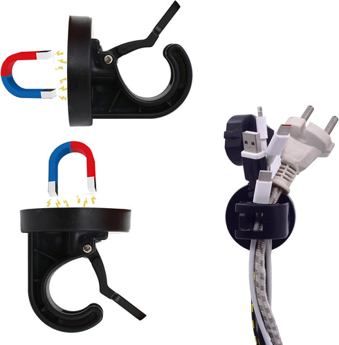 YYST Magnetic Tie Mount Wire, Cord, Cable, Tube Base Clamps Clip Management Organizer