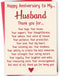 mmuue Happy Anniversary Card for Husband, Romantic Anniversary Card Gift from Wife, Thank