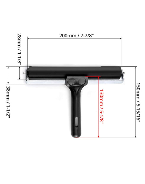 QWORK 8 Inch Rubber Roller, Tape Roller for Print, Tape, Wallpapers, Scrapbooks