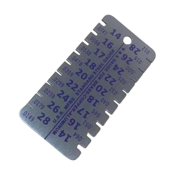 Professional Stainless Steel Thickness Measurement Tool, Double Scales for Aluminum Sheets, Home Use