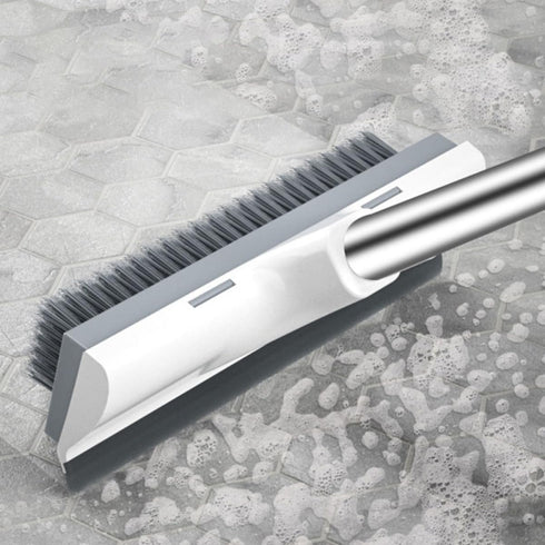 POPETPOP Floor Scrub Brush with Long Handle Stiff Bristles Tile and Grout Cleaning Brush for Bathroom and Kitchen