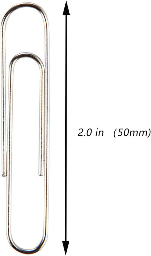 Jumbo Paper Clips, 2 Inch Paper Clip, 100 pcs Large Paperclips (Jumbo, Silver) by FUDAO FAMILY