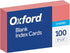 Oxford Blank Color Index Cards, Cherry, 3" x 5", 100 Per Pack (7320 CHE)