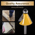 30 1/4 Inch (1/4" 30 KATUR Degree Chamfer and Bevel Edging Router Bit, Carbide Tipped Chamfer Router Bit with Shank