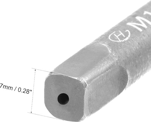 uxcell M12 Metric Hand Tap Set - 1.75 Pitch, 4 Straight Flutes H2 Alloy Tool Steel for Repairing