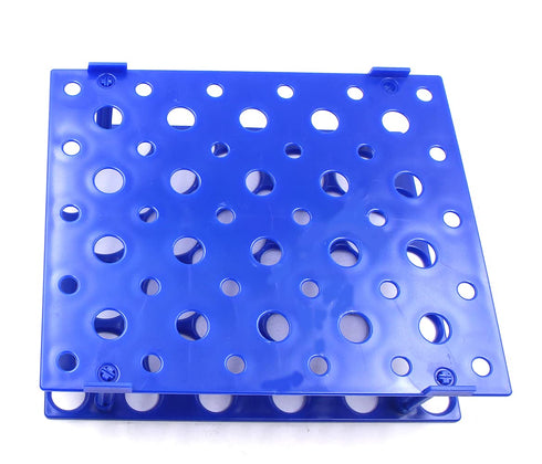 50-Well Blue Plastic Detachable Lab Test Tube Rack Holder for 10ml, 15ml, 50ml Centrifuge Tubes