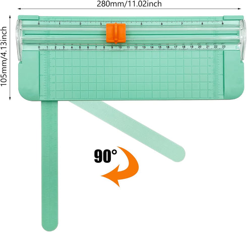 Paper Cutter, A4 Paper Trimmer with Security Safeguard, Portable Straight Edge Cutter for Scrapbooking and Photos