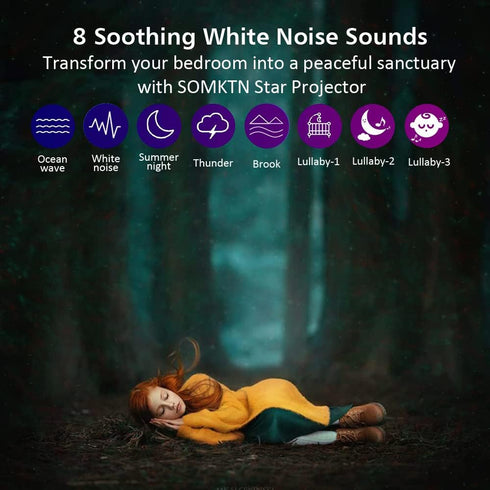 21 Space Dog Astronaut Star Projector - Color Modes, Bluetooth Speaker, White Noise, Ocean Wave Bedroom Night Light