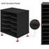 Ballucci 5 Tier Adjustable File Organizer Paper Sorter, Office Desk Organizer, 13 5/8" x 9 1/4" x 12", Black