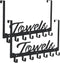 2 Pack Over The Door Hooks, Heavy Duty Towel Rack for Bathroom, Wall Mount Hanger with 14 Hooks for Towels