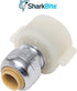 SharkBite 1/4 Inch x 1/2 Inch NPSM Faucet Connector, Pack of 6, Push to Connect Brass Fitting